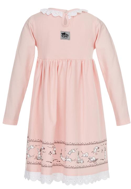 Just chillin - Bunny Border Dress Pale Pink