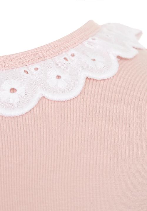 Just chillin - Bunny Border Dress Pale Pink