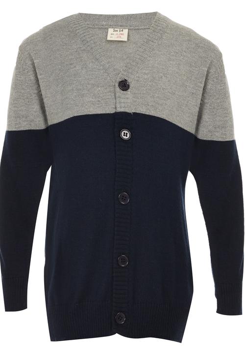 Soobe - Colourblock Cardigan Navy