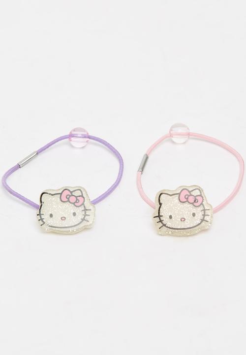 Character Fashion - Hello Kitty  2 Piece Bobble And 10 Pack Ponies Mid Pink