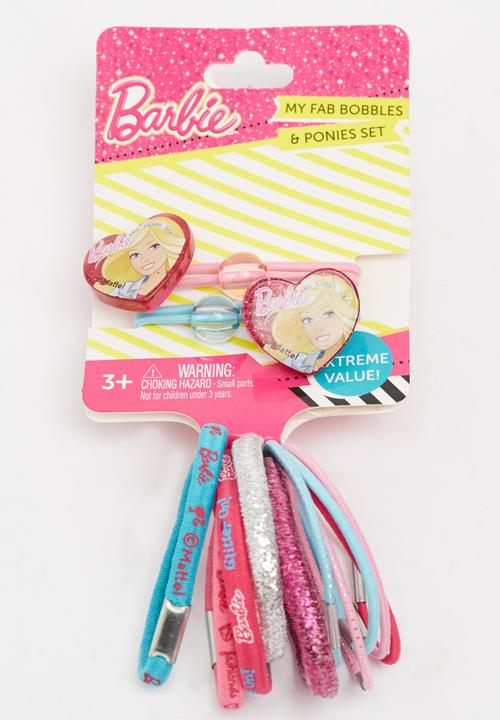 Character Fashion - Barebie 2 Piece Bobble And 10 Pack Ponies  Mid Pink