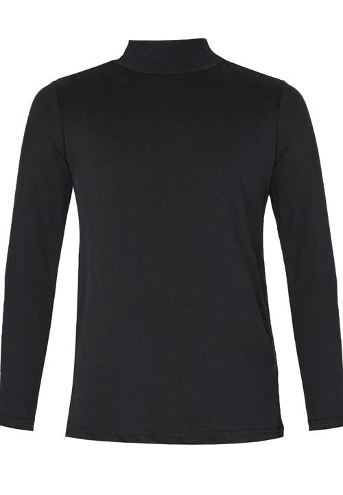 Soobe - Long-sleeve Poloneck Top Black