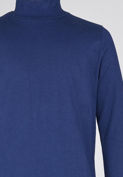 Soobe - Long-sleeve Poloneck Top Navy