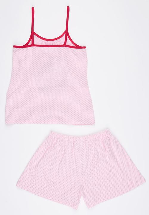 Rebel Republic - Printed Pyjama Set Pale Pink