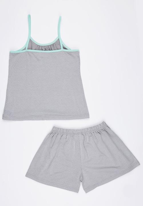 Rebel Republic - Printed Pyjama Set Grey
