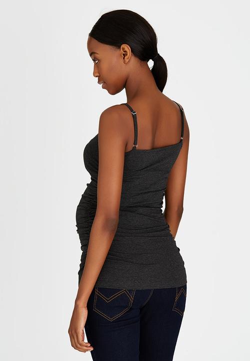 Cherry Melon - Basic Side Gauge Cami Grey