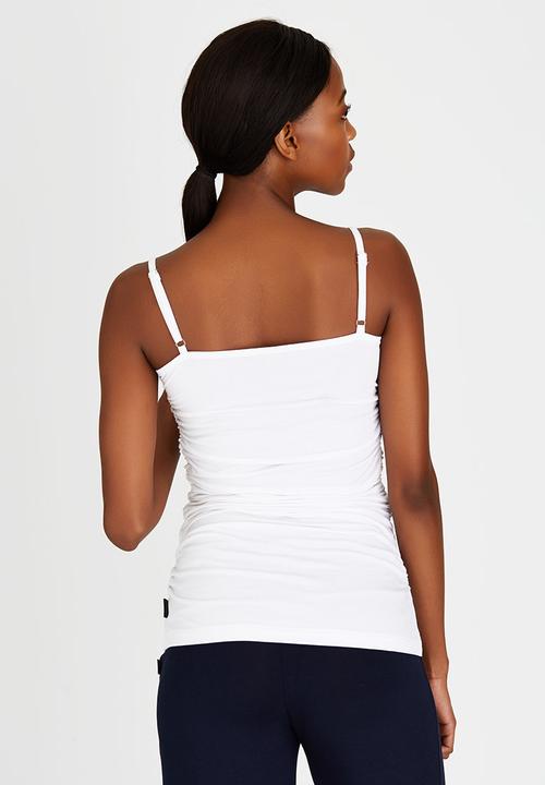 Cherry Melon - Basic Side Gauge Cami White