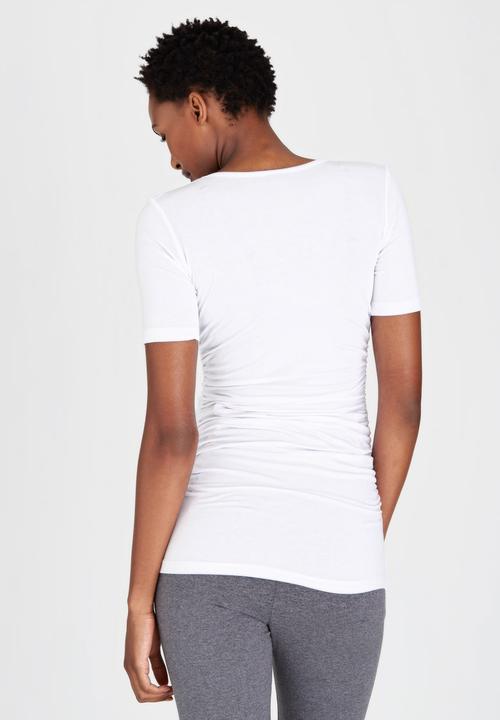 Cherry Melon - Side Gauge Short Sleeve T-shirt White