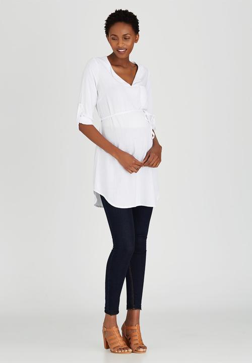 edit Maternity - Longer Length Tunic White