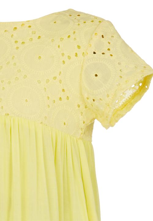 See-Saw - Anglaise Yoke Dress Yellow