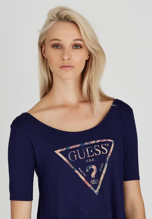 GUESS - Summer Escape Trapeze Tee Dark Blue