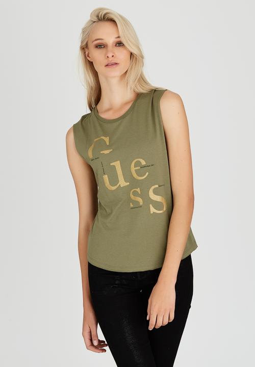 GUESS - Muscle Tee Khaki Green