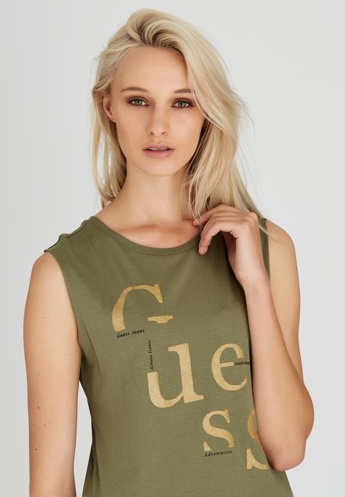GUESS - Muscle Tee Khaki Green