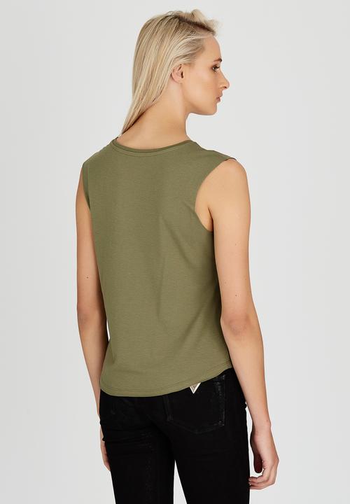GUESS - Muscle Tee Khaki Green