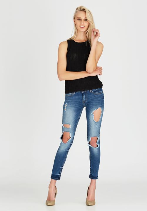 GUESS - Val Vertical Stitched Tank Black