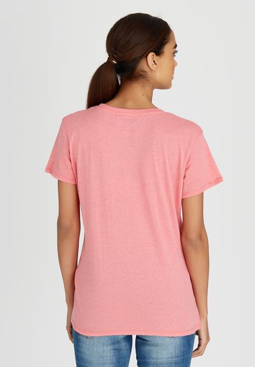 Tokyo Laundry - Flock Print Tee Pale Pink