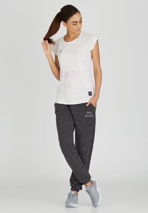 Tokyo Laundry - Foil Print Tee Off White