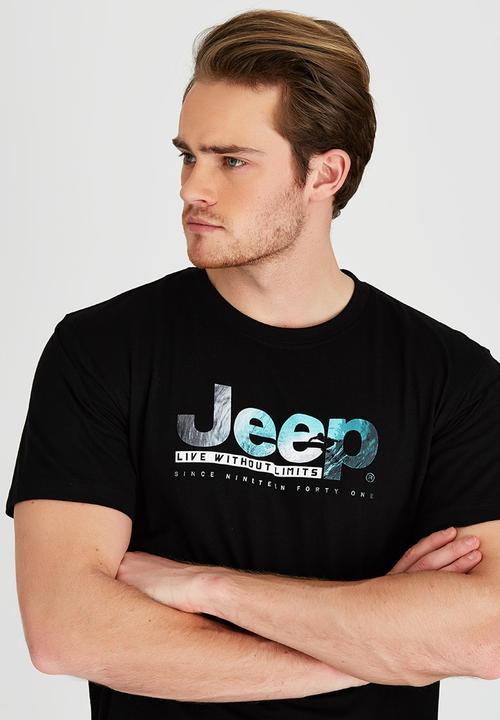 JEEP - Short Sleeve Printed T-Shirt Black