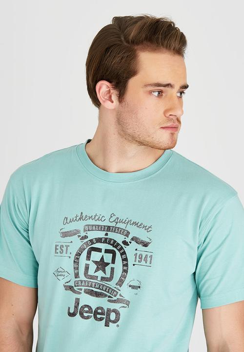JEEP - Short Sleeve Printed T-Shirt Green