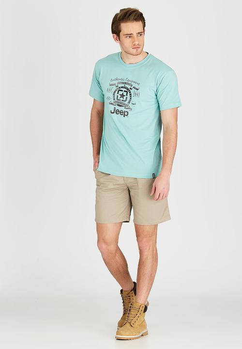 JEEP - Short Sleeve Printed T-Shirt Green
