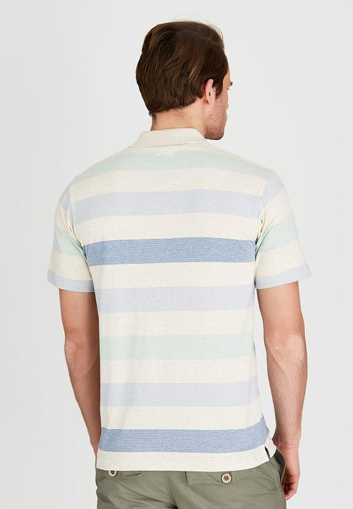 JEEP - Short Sleeve Yarn Dye Golfer Beige