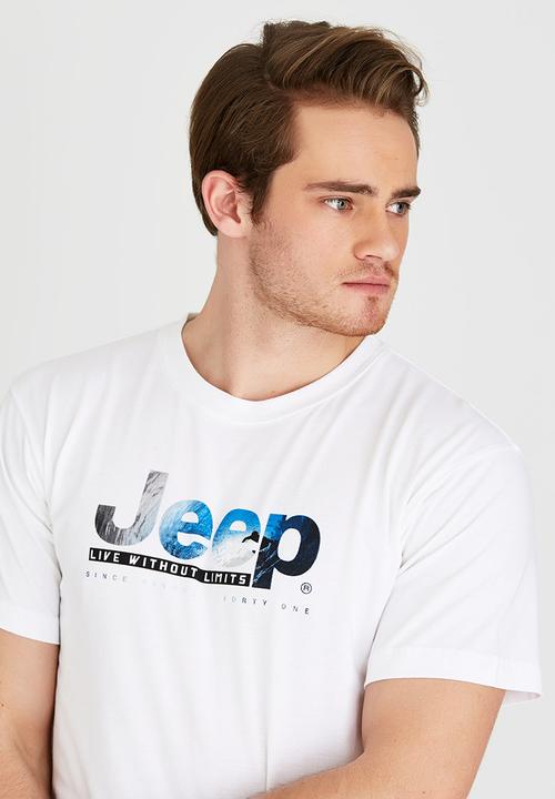 JEEP - Short Sleeve Printed T-Shirt White