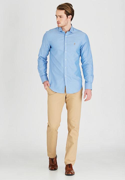 POLO - Custom Fit Greig Shirt Pale Blue