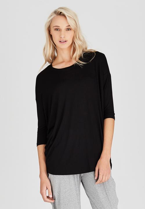 Slick - Long Line Box Tee Black