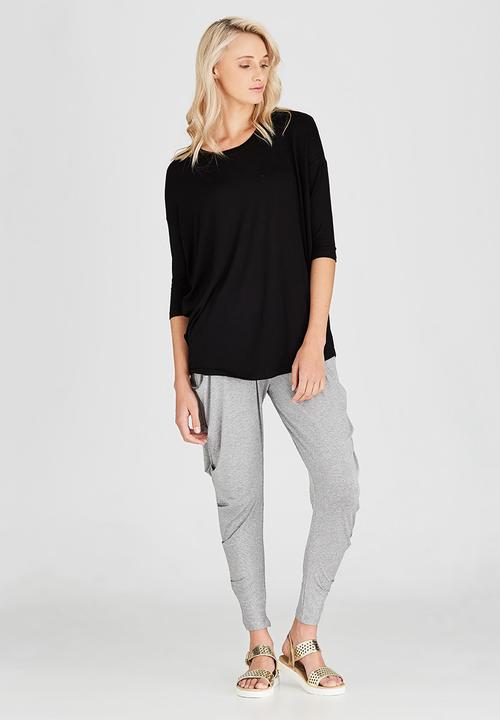 Slick - Long Line Box Tee Black