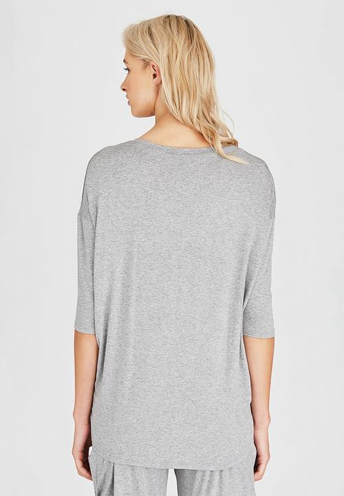 Slick - Long Line Box Tee Grey