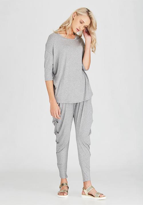 Slick - Long Line Box Tee Grey