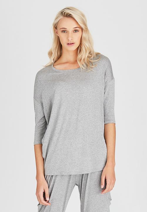 Slick - Long Line Box Tee Grey
