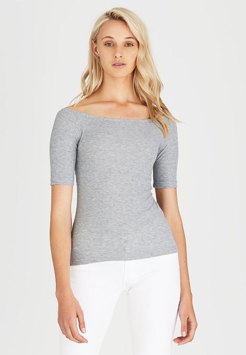 c(inch) - Bardot T-shirt Pale Grey