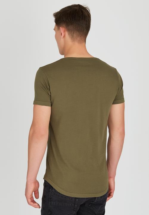S.P.C.C - SPCC Chest Print T-Shirt Khaki Green