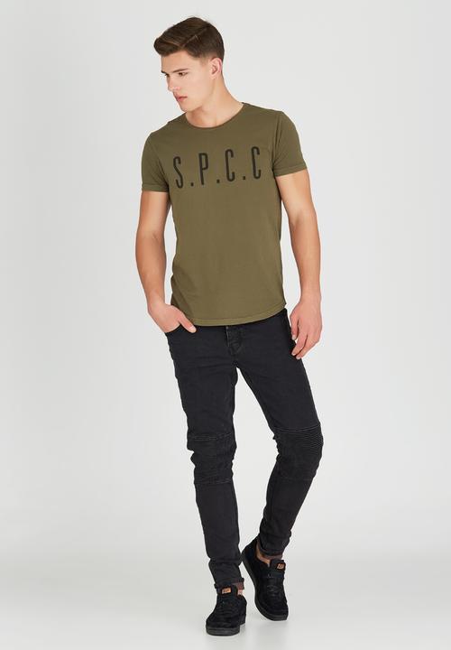 S.P.C.C - SPCC Chest Print T-Shirt Khaki Green
