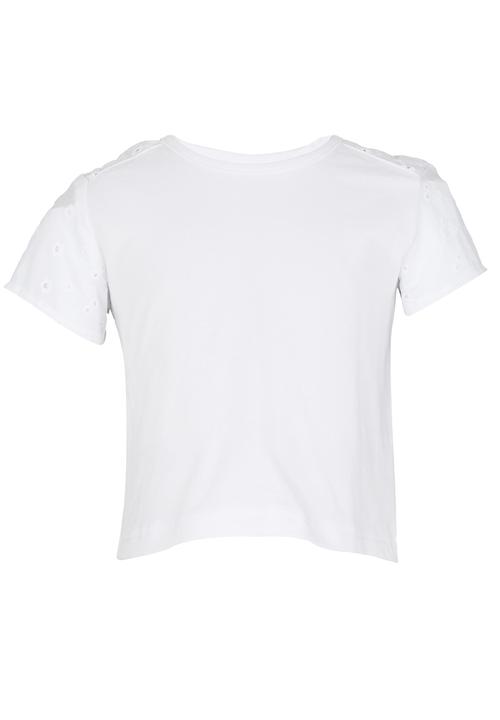 See-Saw - Top with Anglaise Detail White