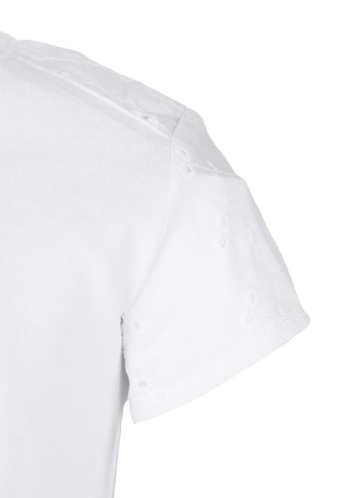 See-Saw - Top with Anglaise Detail White