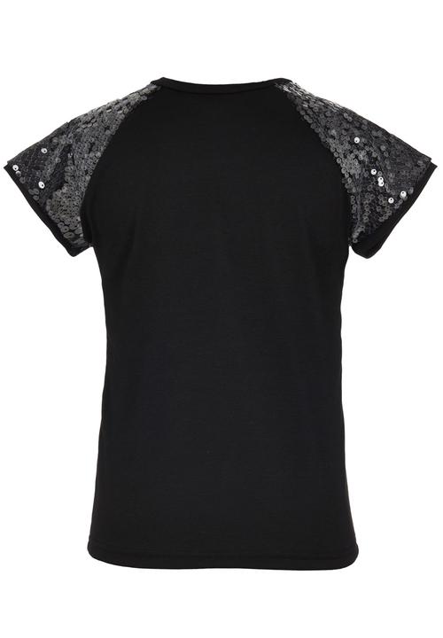 Rebel Republic - Sequins Sleeves Tee Black