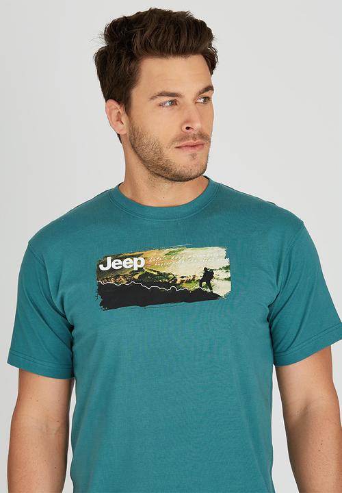 JEEP - Short Sleeve Printed T-Shirt Green