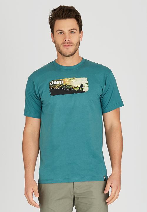 JEEP - Short Sleeve Printed T-Shirt Green