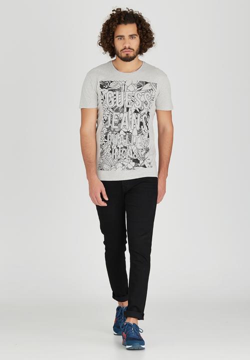 GUESS - Short Sleeve Guess Beach Crew T-Shirt Grey
