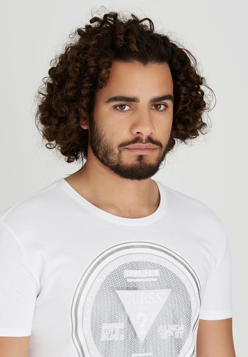 GUESS - Short Sleeve Currency Crew T-Shirt White