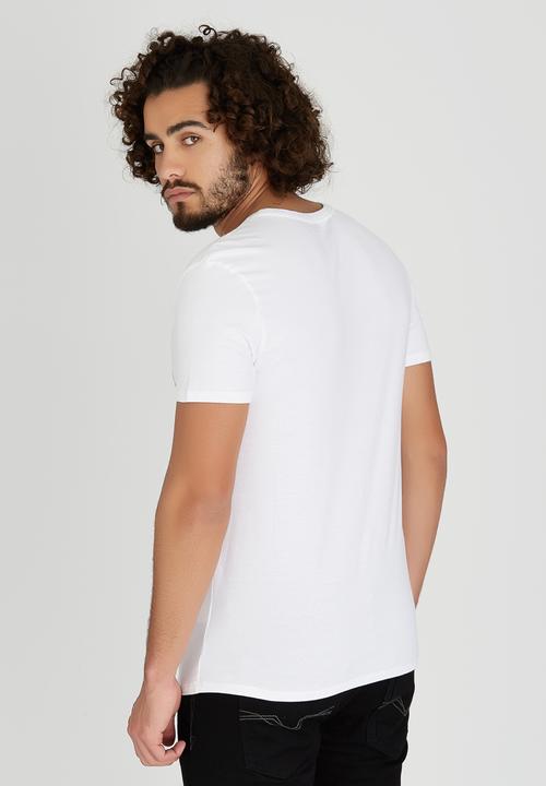 GUESS - Short Sleeve Currency Crew T-Shirt White