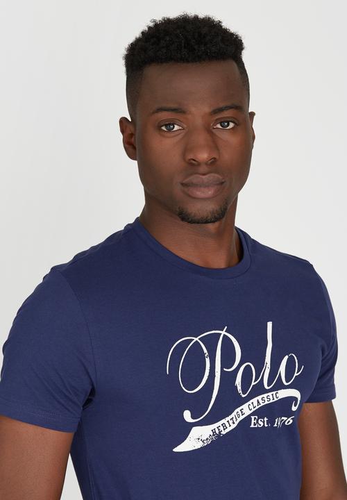 POLO - Classic Applique Crew-Neck T-Shirt Navy