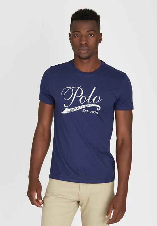 POLO - Classic Applique Crew-Neck T-Shirt Navy
