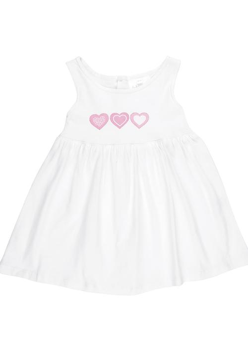 Dress With Heart Print White Luke Lola Dresses Skirts
