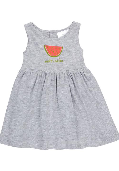 Dress With Watermelon Print Grey Melange Luke Lola Dresses