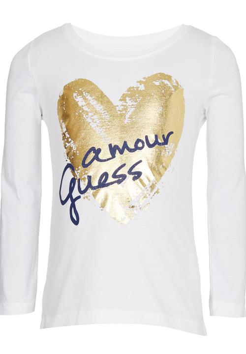 GUESS - Glitter Tee White