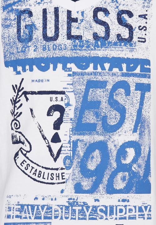GUESS - Mixed Art Tee White