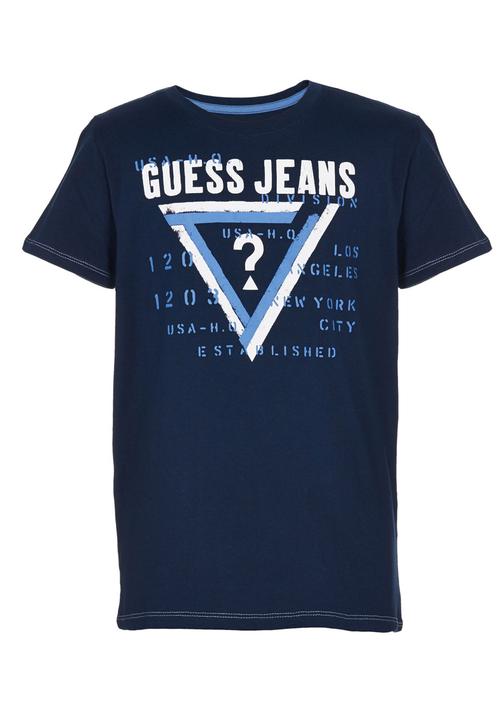 GUESS - Guess Brush Stroke Tee Navy
